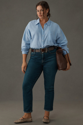 GOOD AMERICAN GOOD LEGS HIGH-RISE STRAIGHT JEANS 