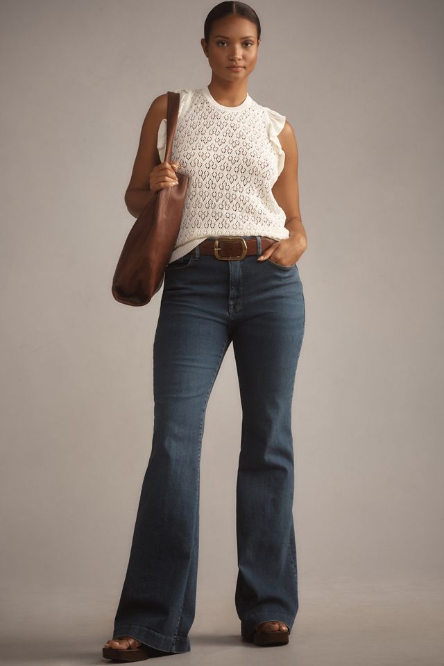 Good American Good Legs Mid-Rise Flare Jeans #5
