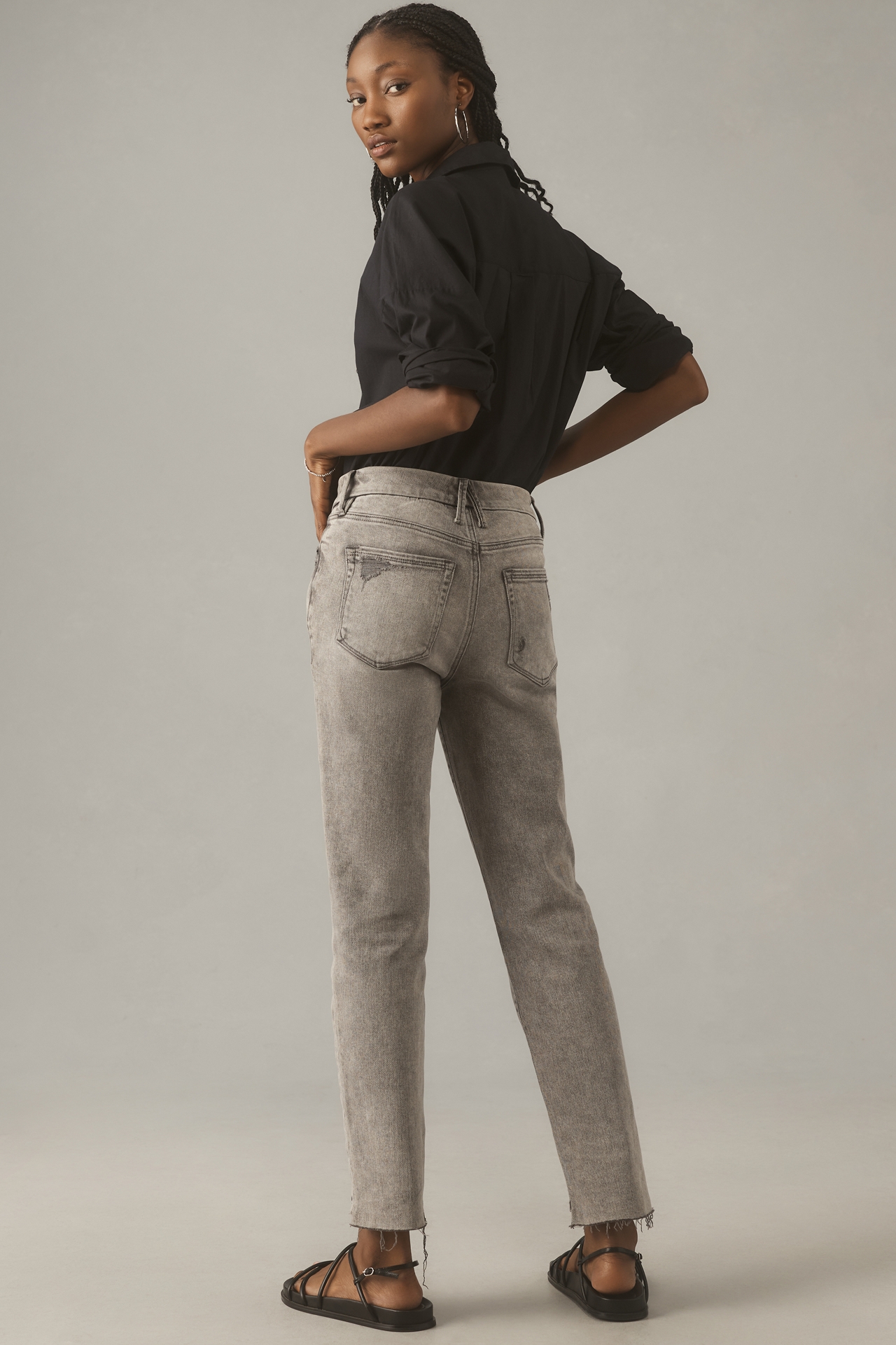 Good American Classic High-Rise Slim Straight Jeans