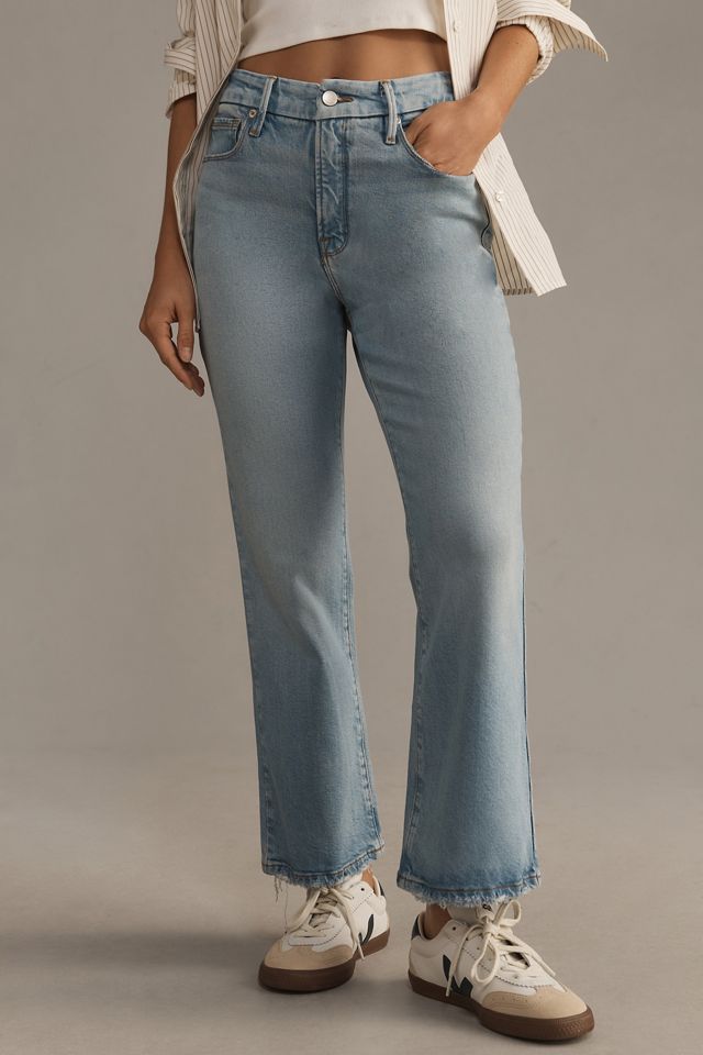 Good American Good Legs Mid-Rise Cropped Mini Boot Jeans #1