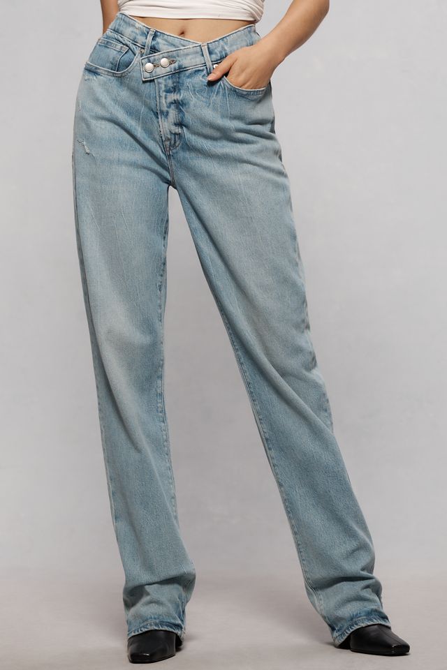 Good American Good Ease High-Rise Relaxed Wide-Leg Jeans #1