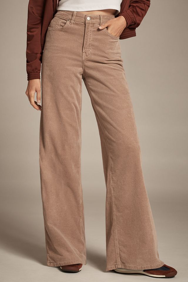 Good American Good Skate High-Rise Wide-Leg Corduroy Puddle Jeans #1