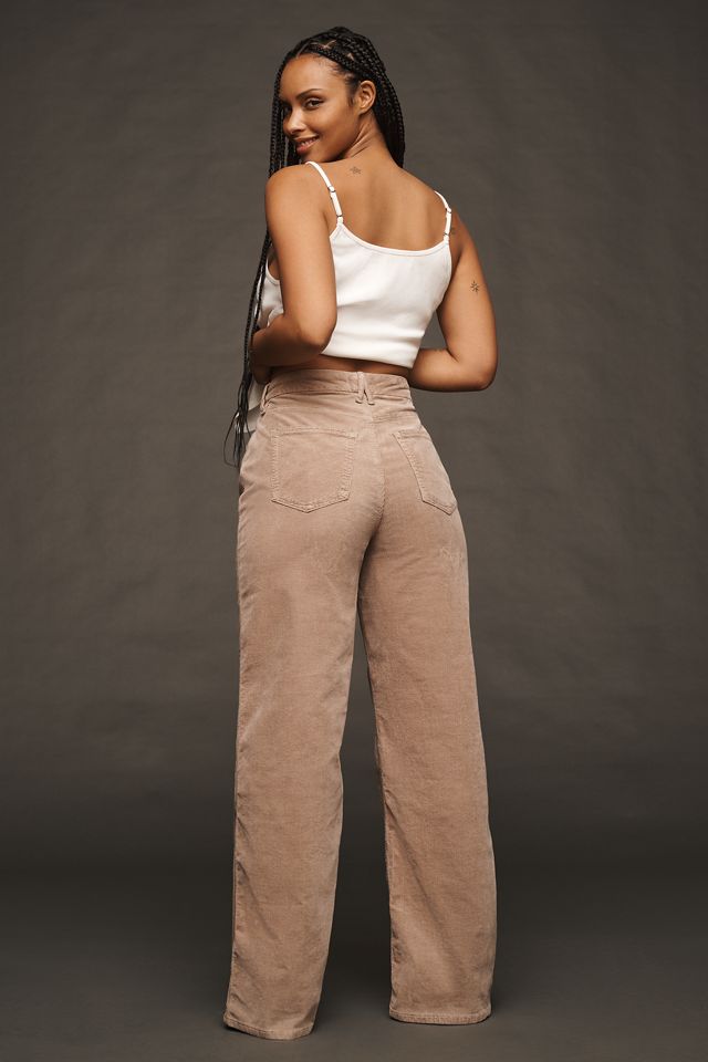 Good American Good Skate High-Rise Wide-Leg Corduroy Puddle Jeans #6