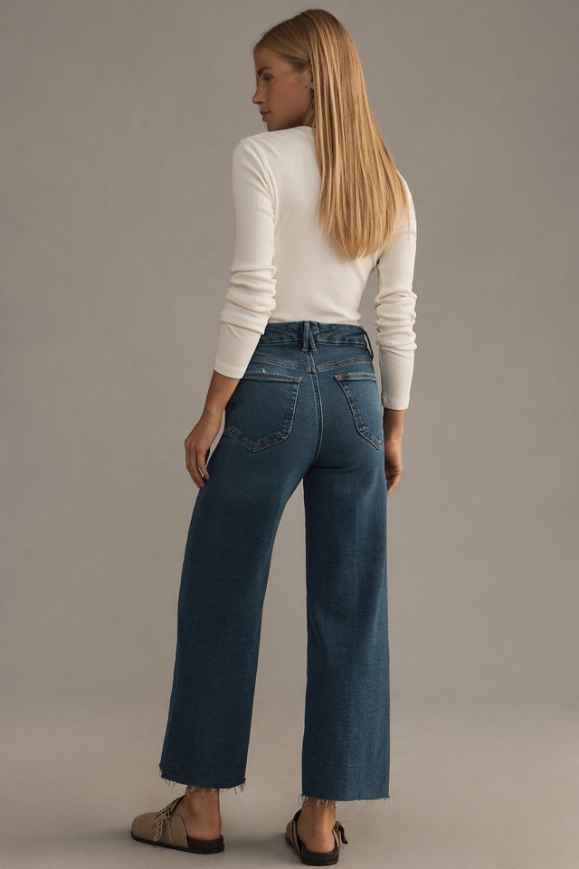 Good American Good Waist High-Rise Cropped Palazzo Jeans #3