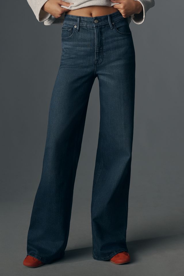 Good American Good Skate High-Rise Wide-Leg Jeans #1