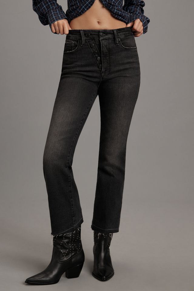 Good American Good Legs Mid-Rise Crop Mini Bootcut Jeans #1