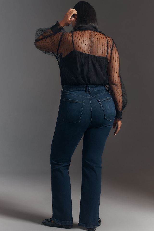 Good American Always Fits Good Curve High-Rise Straight-Leg Jeans #7