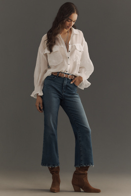 GOOD AMERICAN GOOD LEGS CROP MINI BOOT JEANS 