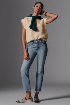 Shop Good American Good Legs High-rise Straight Jeans In Blue