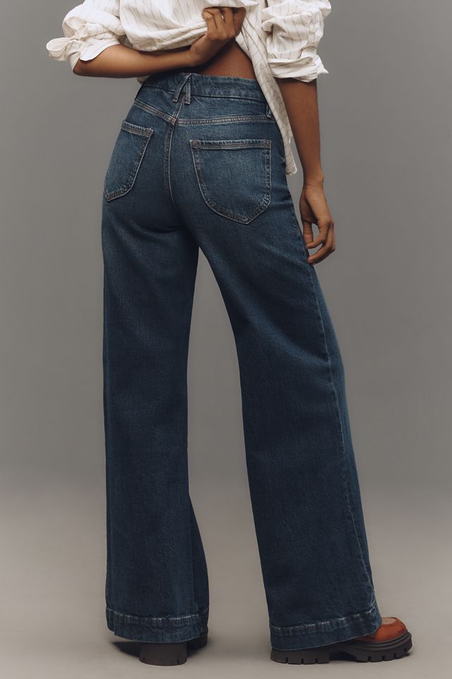 Good American Good Waist Palazzo Patch Pocket Jeans #2