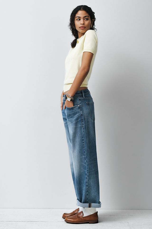 Good American Good Ease Petite Mid-Rise Relaxed Jeans #3