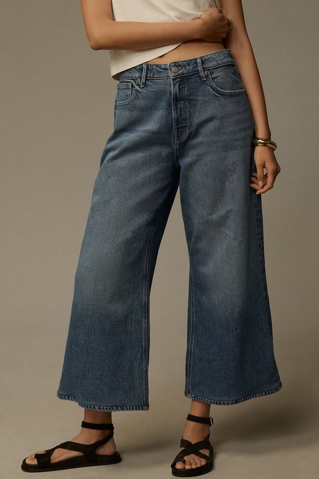 Anthropologie グッドイーズ ハイライズ ワイドレッグ ジーンズ Good American x Anthropologie Good Ease High-Rise Crop Wide