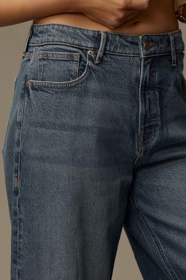 Anthropologie グッドイーズ ハイライズ ワイドレッグ ジーンズ Good American x Anthropologie Good Ease High-Rise Crop Wide
