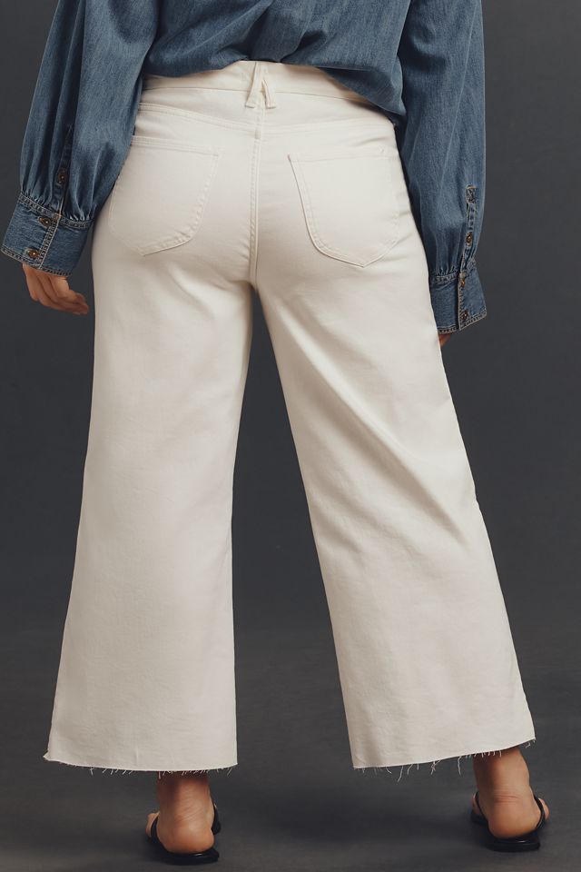 Good American Good Waist High-Rise Crop Palazzo Jeans #6