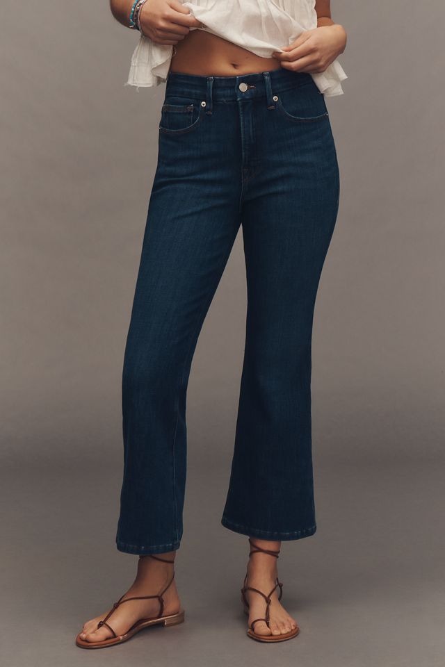 Good American Good Legs Mid-Rise Crop Mini Boot Jeans #1