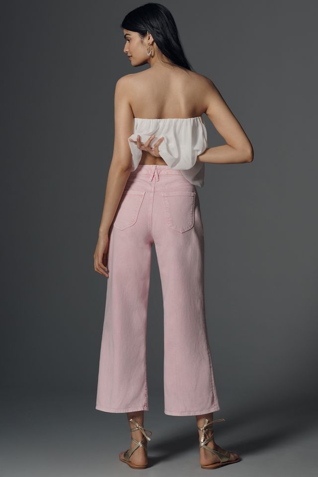 Good American Good Waist Palazzo High-Rise Crop Wide-Leg Jeans #2