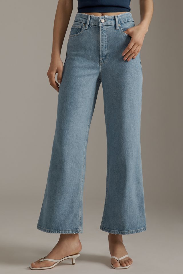 Good American Good Skate Soft-Tech High-Rise Crop Wide-Leg Jeans #1