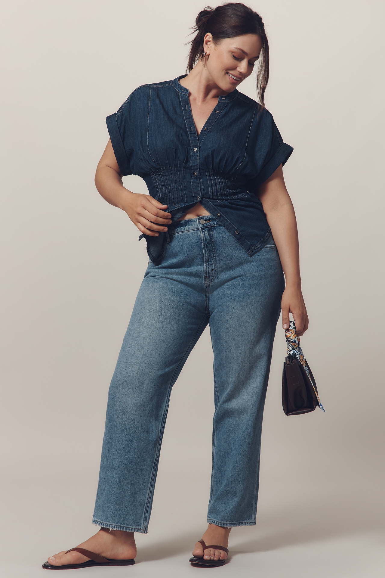 Good American Standard High-Rise Straight-Leg Jeans