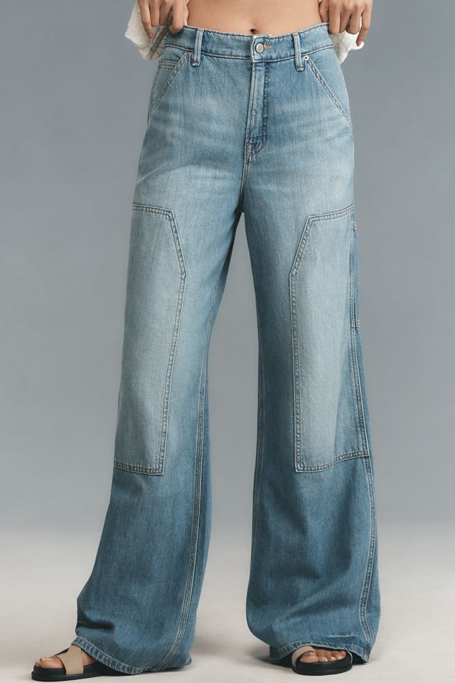 Good American Good Ease High-Rise Relaxed Carpenter Jeans #1
