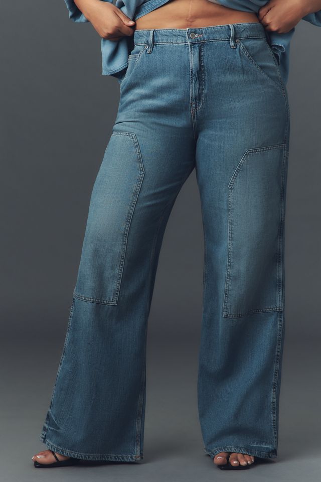 Good American Good Ease High-Rise Relaxed Carpenter Jeans #5
