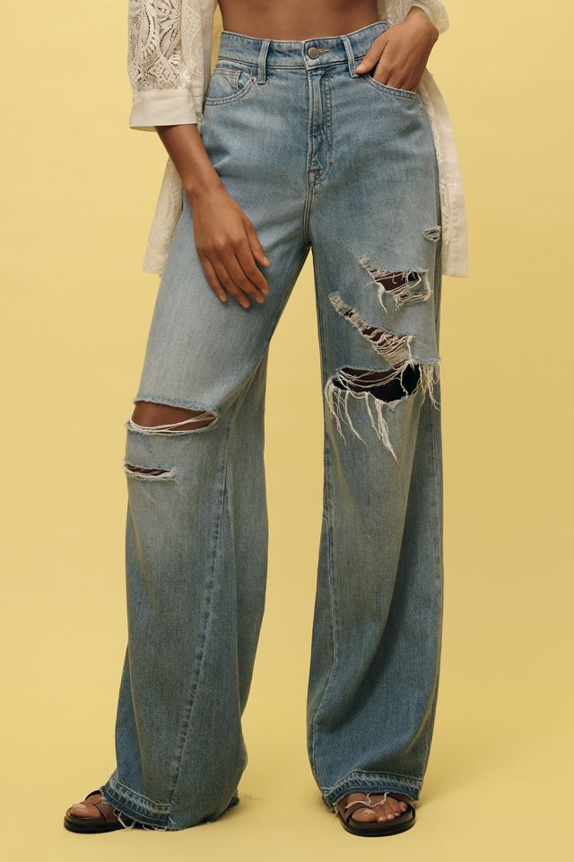 Good American Good Ease High-Rise Wide-Leg Jeans #3