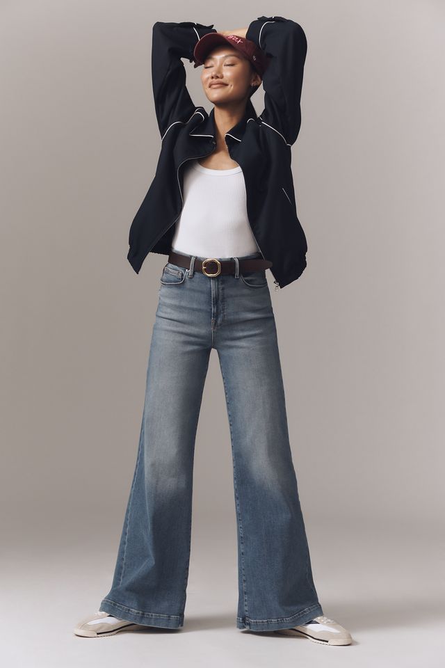 Good American Good Waist High-Rise Palazzo Jeans #1