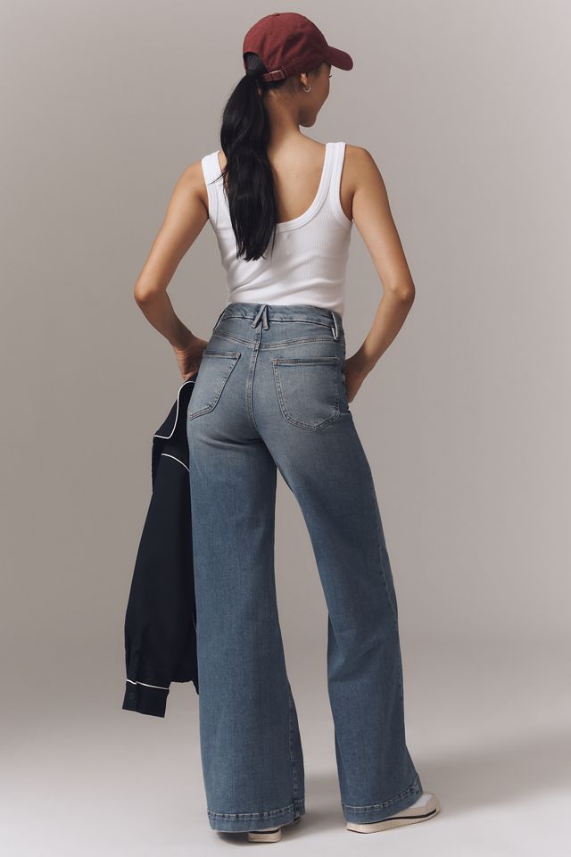 Good American Good Waist High-Rise Palazzo Jeans #3