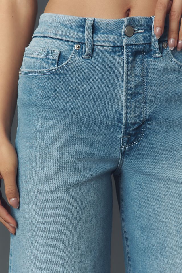 Good American Good Waist High-Rise Palazzo Crop Jeans #3