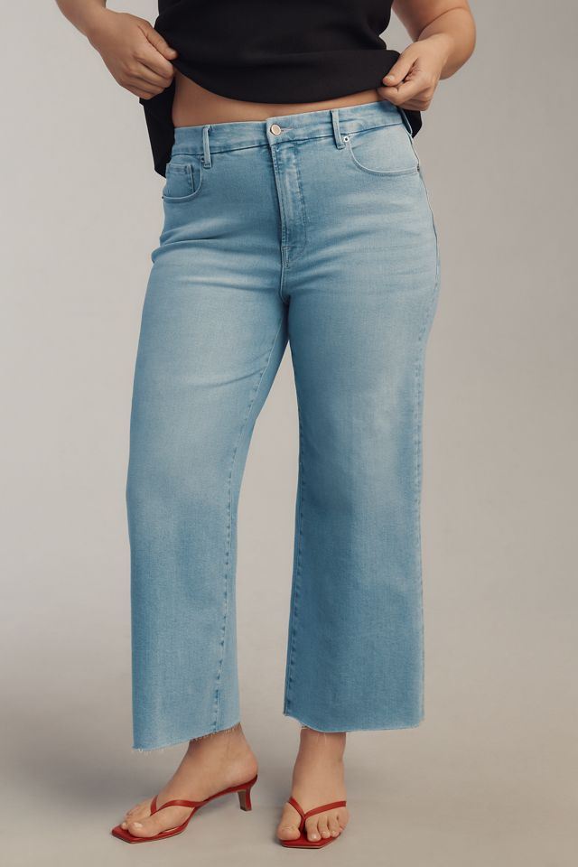 Good American Good Waist High-Rise Palazzo Crop Jeans #5
