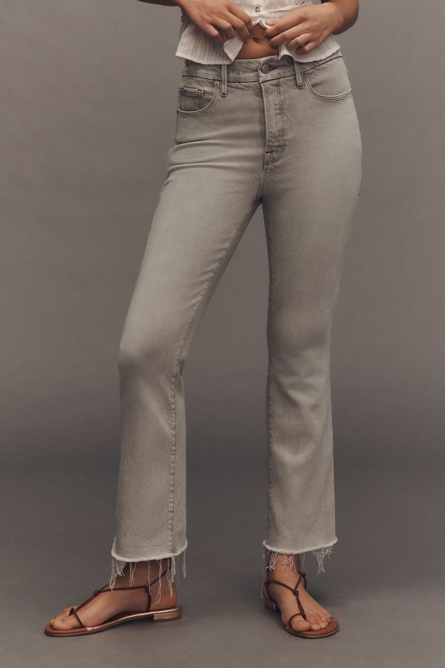 Good American Good Legs Soft-Tech High-Rise Crop Mini Bootcut Jeans #1