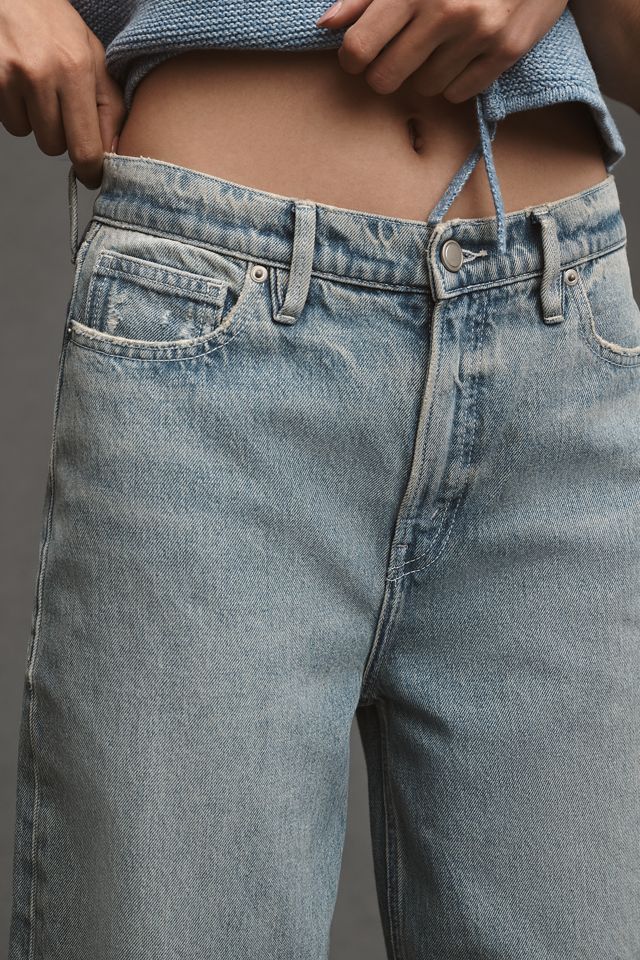 Good American Good Barrel Cuffed High-Rise Relaxed Tapered Jeans #3