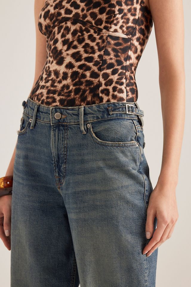 Good American Good Ease Verstellbare Tab Mid-Rise Relaxed Jeans #3
