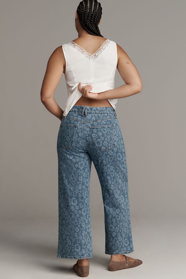 Good American Good Waist Palazzo High-Rise Crop Jeans #6