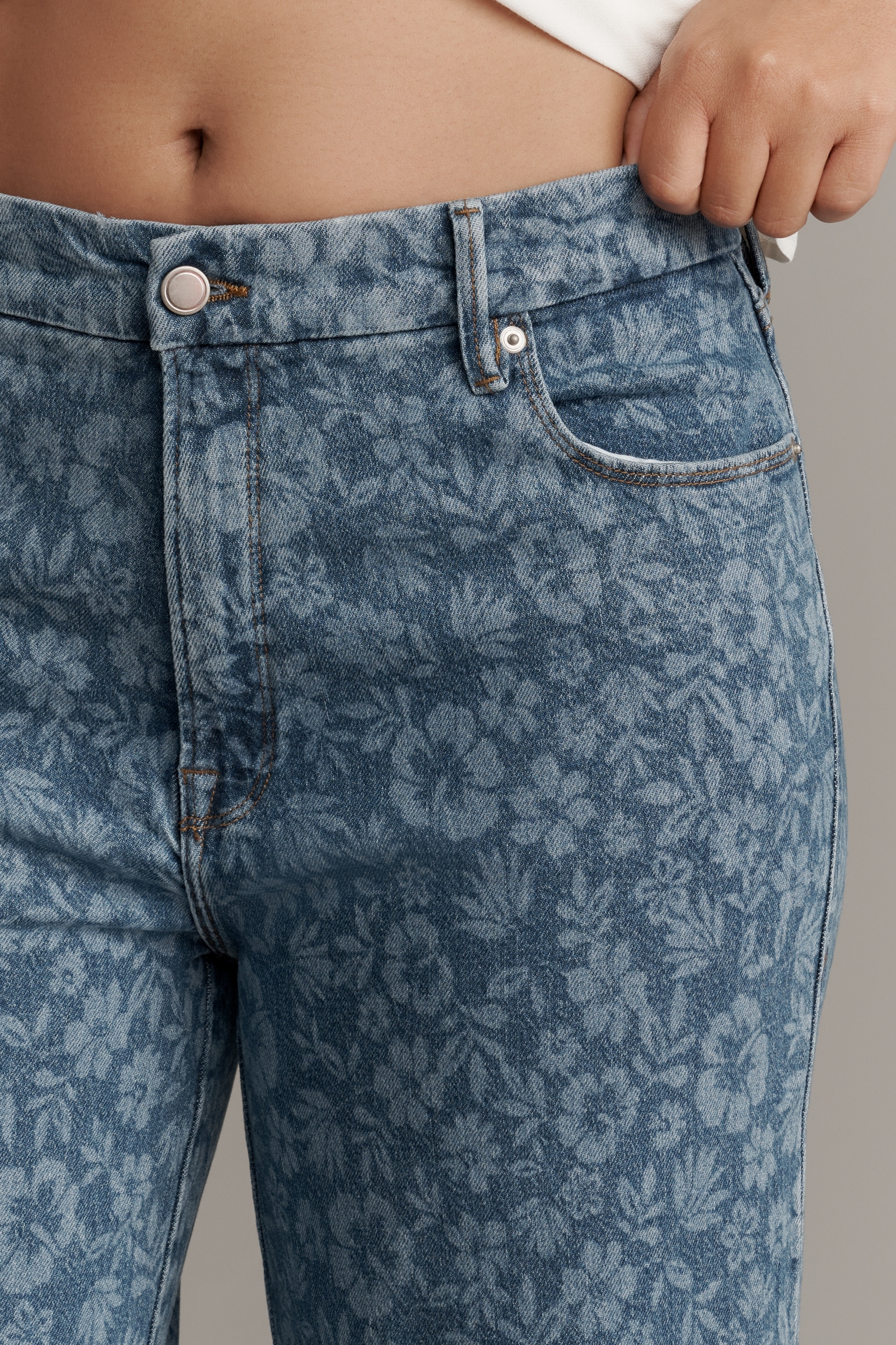 Good American Waist Palazzo High-Rise Crop Jeans