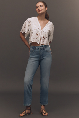 Good American Good Legs High-rise Straight-leg Jeans In Blue
