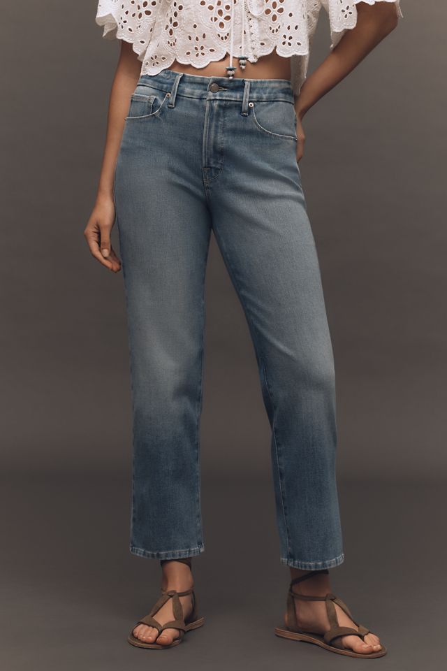 Good American Good Legs High-Rise Straight-Leg Jeans #1