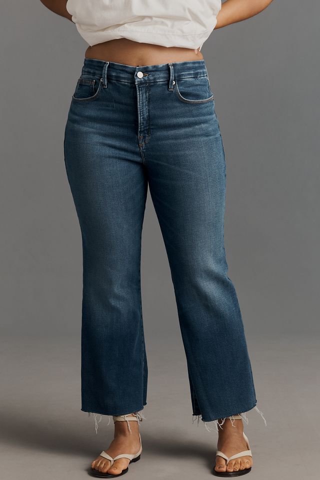 Good American Good Legs Crop Mini Bootleg Jeans #5