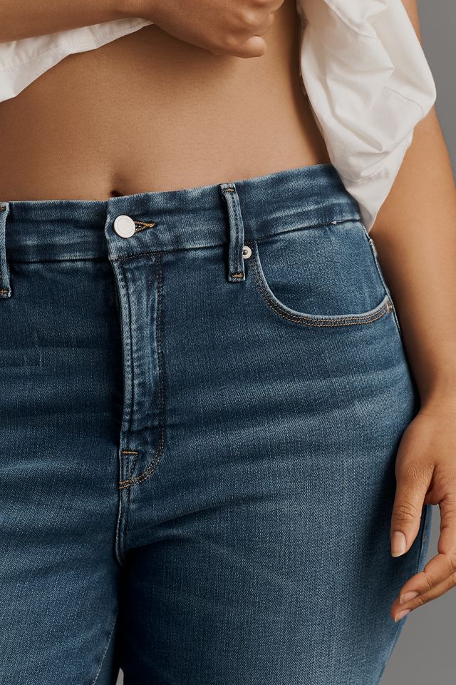 Good American Good Legs Crop Mini Bootleg Jeans #7