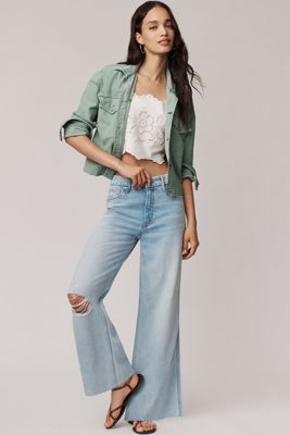 Anthropologie グッドイーズ ハイライズ ワイドレッグ ジーンズ グッド アメリカン グッド スケート ハイライズ ワイド レッグ