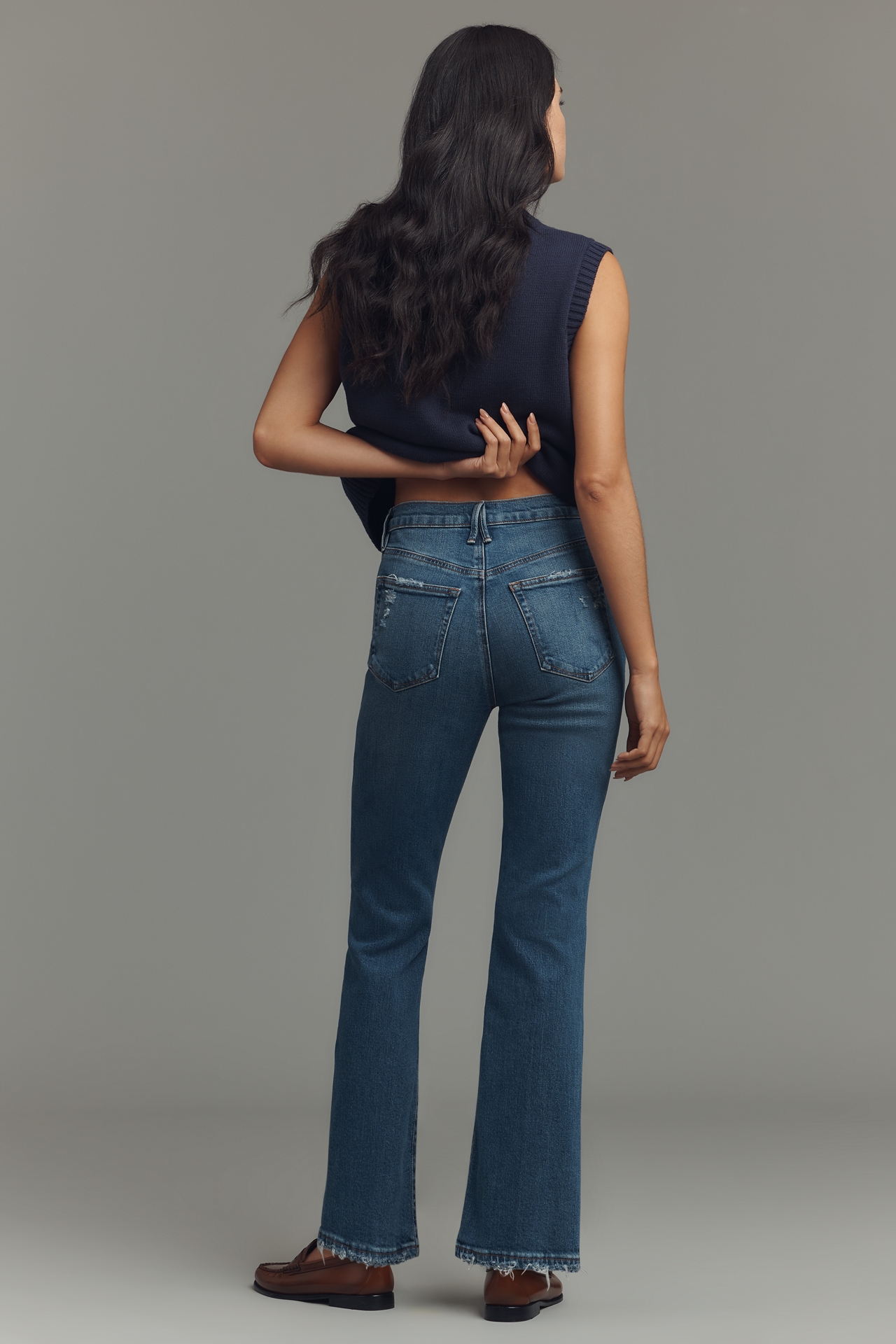 Good American Standard High-Rise Kick-Flare Jeans