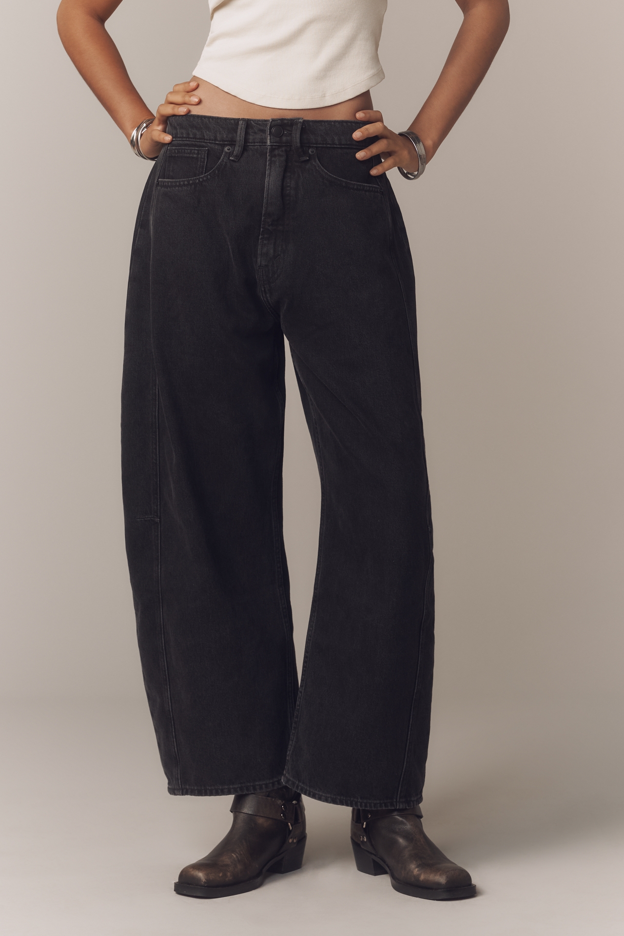 Good American Extreme High-Rise Barrel Jeans