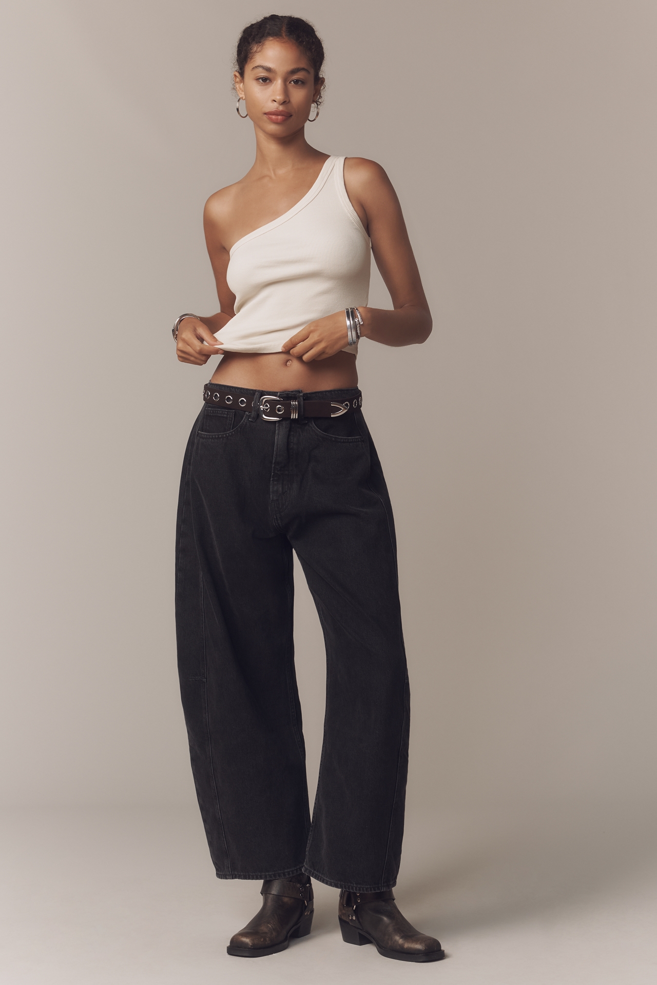 Good American Extreme High-Rise Barrel Jeans