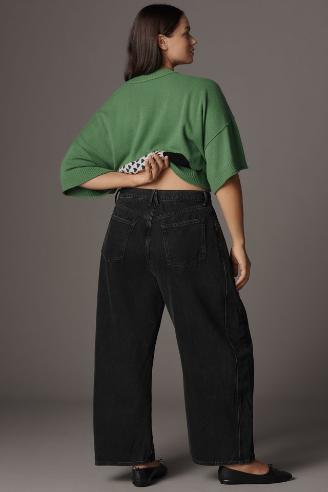 Good American Good Extreme High-Rise Barrel Jeans #7