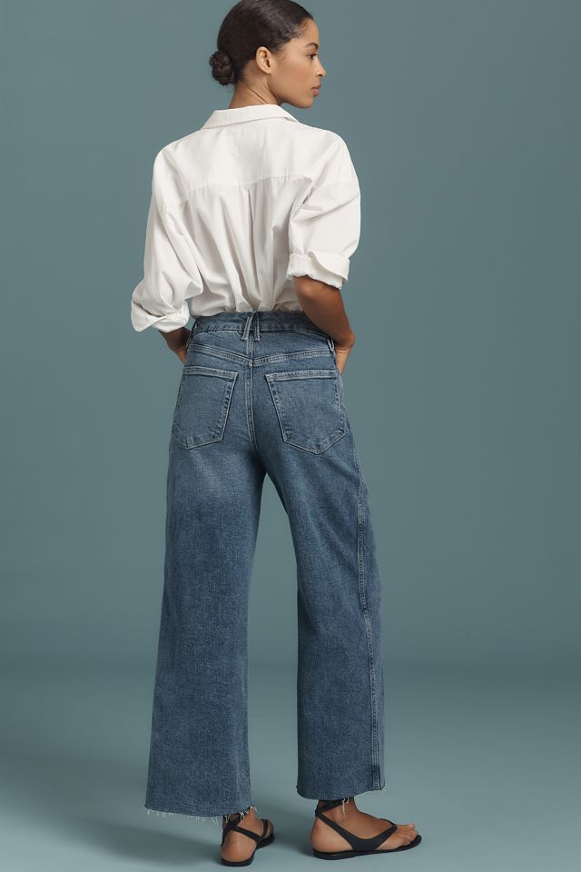 Good American Good Skate High-Rise Crop Wide-Leg Jeans #2