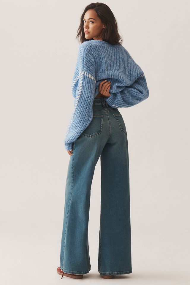 Good American Soft Tech Good Waist High-Rise Palazzo Jeans #2