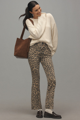 Good American Good Standard Kick Flare Leopard Jeans In Lucky Leopard In Multi