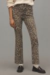 Good American Good Standard High-Rise Leopard Kick-Flare Jeans