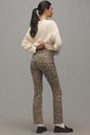 Good American Good Standard High-Rise Leopard Kick-Flare Jeans