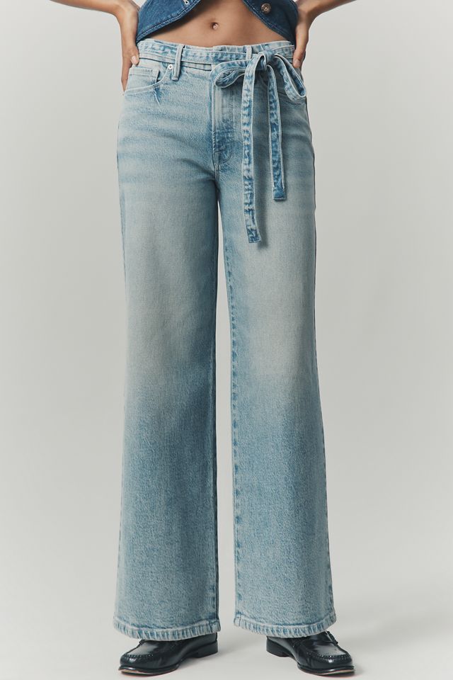 Good American Good Waist High-Rise Crop Palazzo Jeans #1