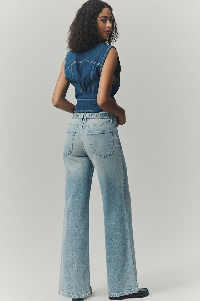 Good American Good Waist High-Rise Crop Palazzo Jeans #2
